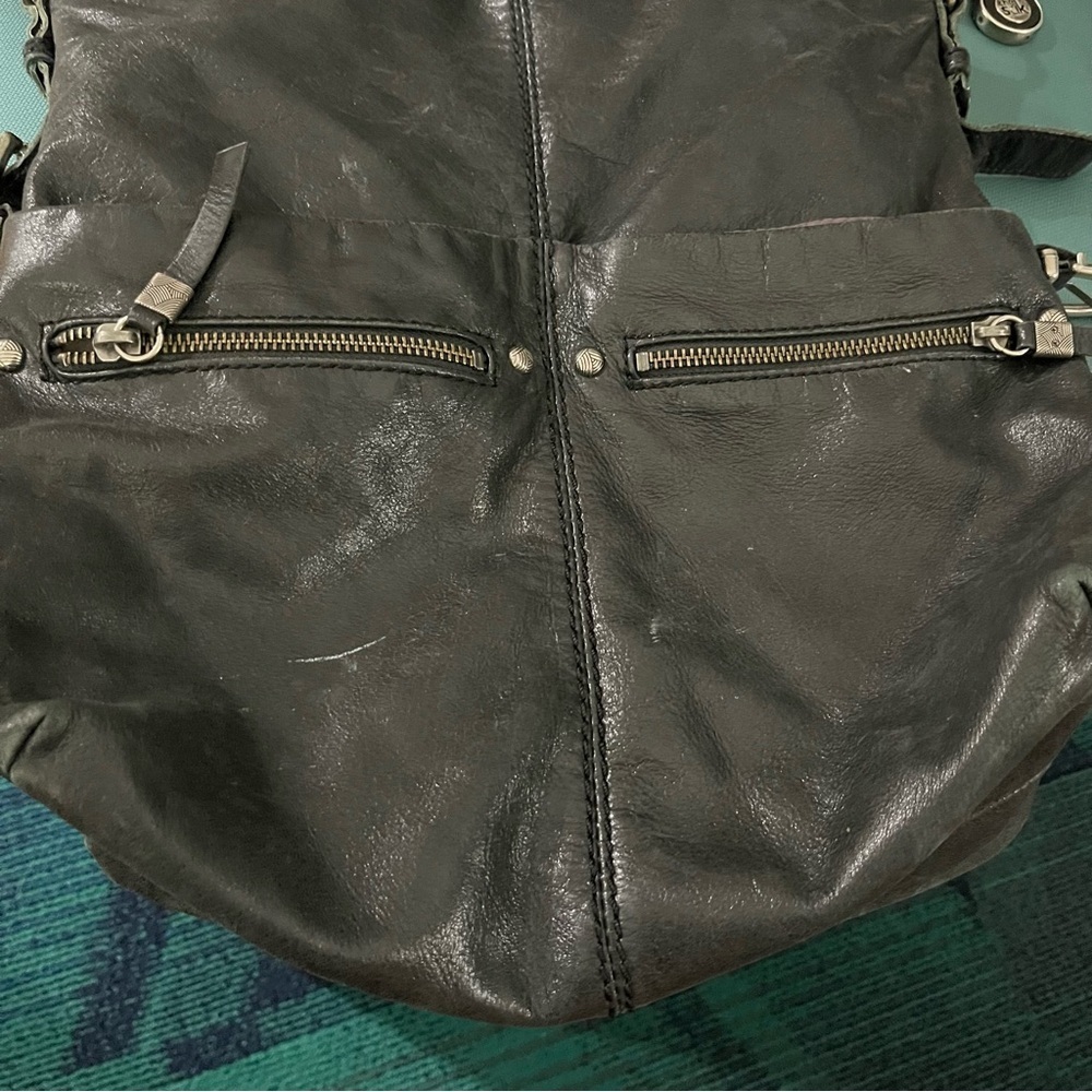 The Sak Leather Convertible Crossbody Purse bag black vintage retro - Picture 3 of 8